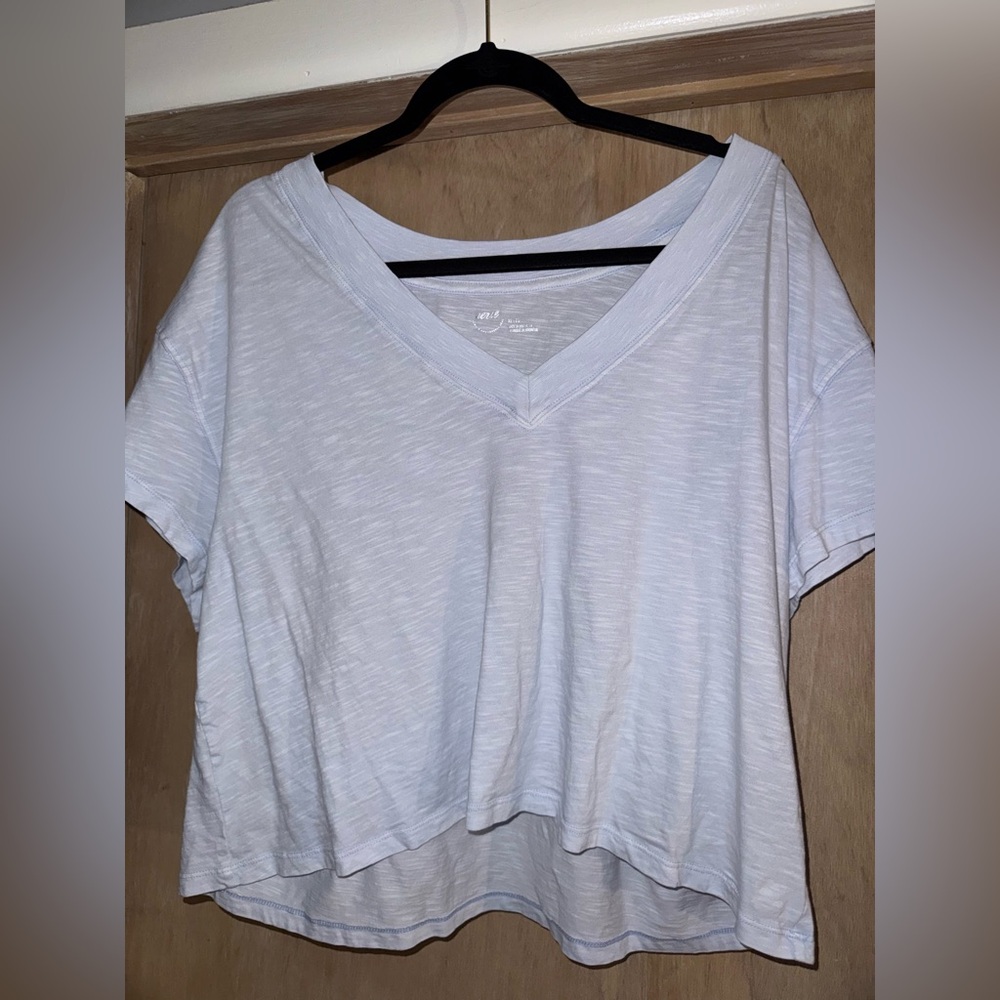 Aerie Soft Blue V-Neck Tee size XL